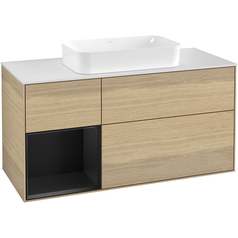 Wastafelonderkast Finion 1200x603x501mm Oak Veneer F291PDPC