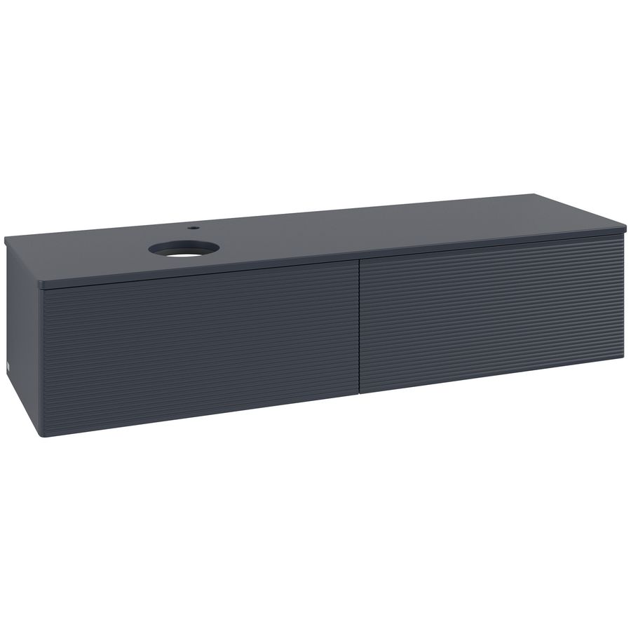 Wastafelonderkast Antao 1600x360x500mm Mid.Blue Matt Lacquer L37150HG