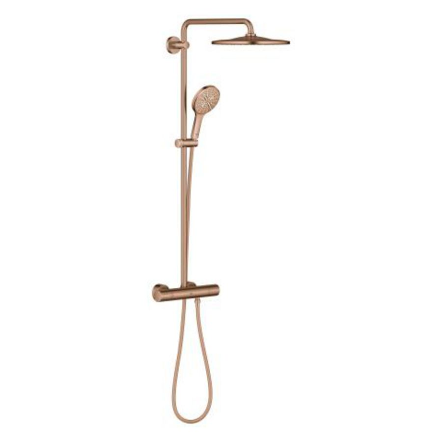 Rainshower SmartActive 310 douchesysteem Mono Rond  incl. S-koppelingen Warm Sunset geborsteld