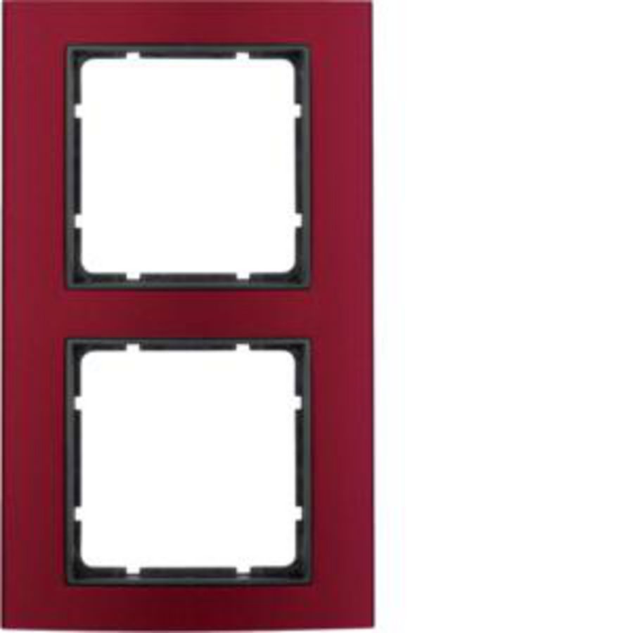 Afdekraam 2-v berker B.3 aluminium rood/antraciet mat