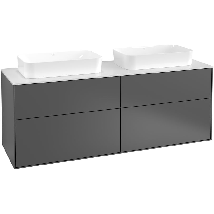 Wastafelonderkast Finion 1600x603x501mm Antr. Matt Lacquer F72100GK