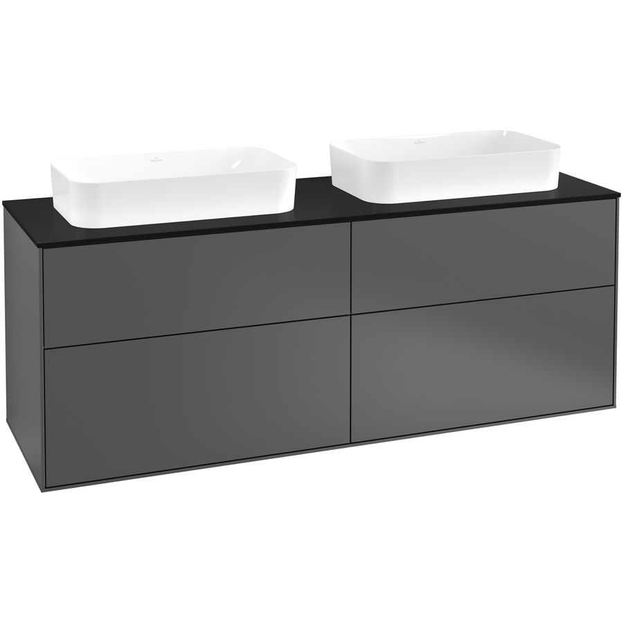 Wastafelonderkast Finion 1600x603x501mm Antr. Matt Lacquer F72200GK