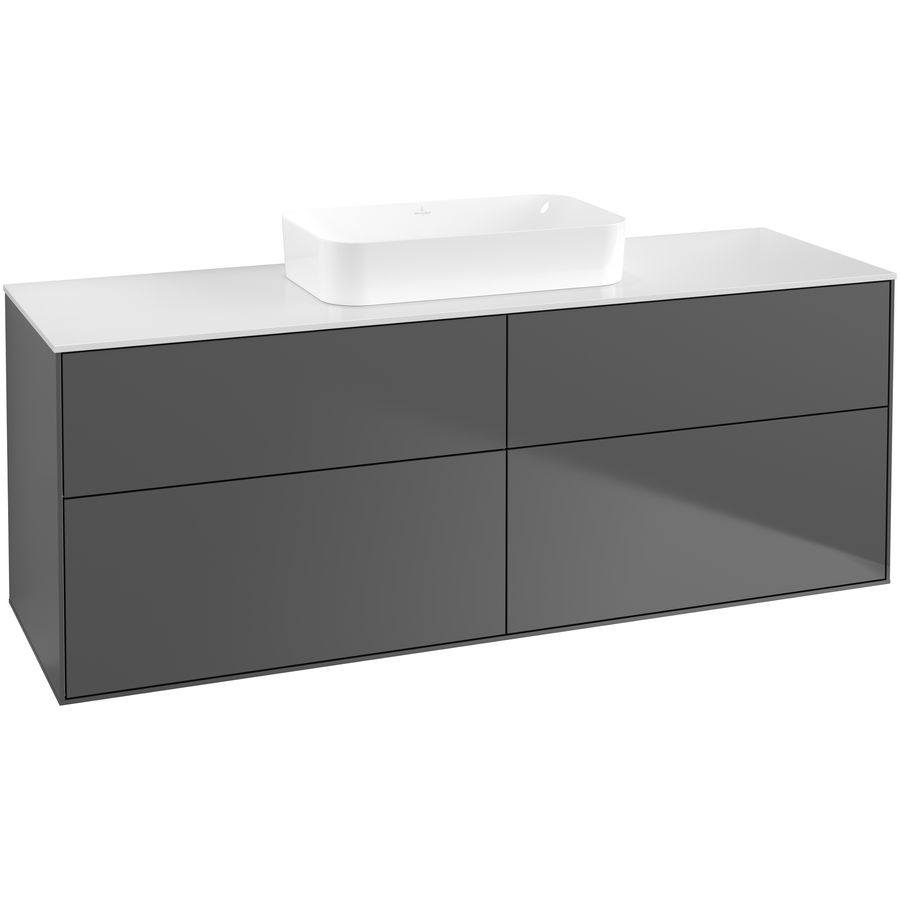 Wastafelonderkast Finion 1600x603x501mm Antr. Matt Lacquer F73100GK