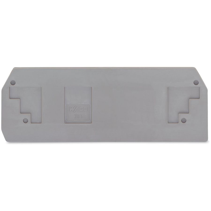 Afsluit-+tussenplaat 2,5mm grijs 283-350 VVE=25