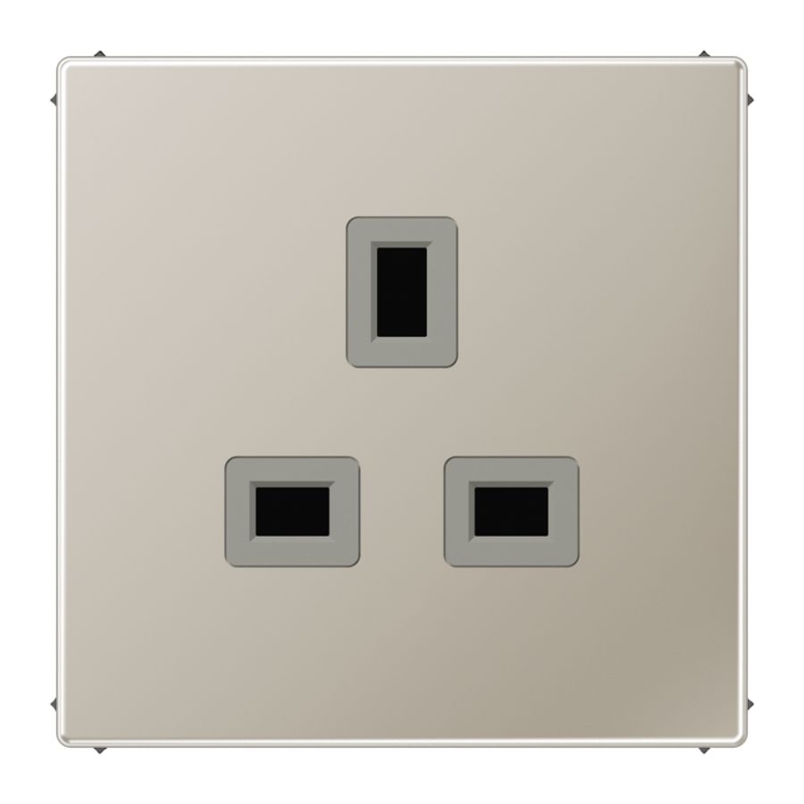 Wandcontactdoos British Standard 13A LS-edelstaal