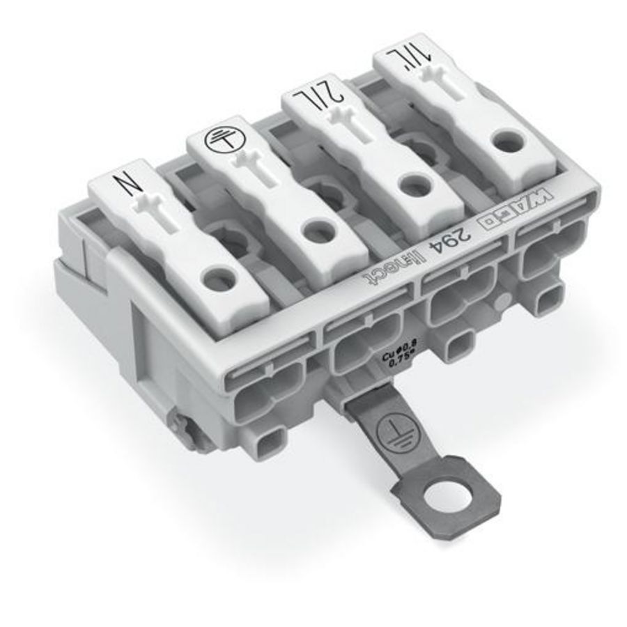 Kroonklem Drukknop extern Linect wit 294-8424 VVE=500