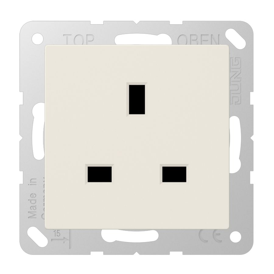 Wandcontactdoos British Standard 13A A(S)500 wit