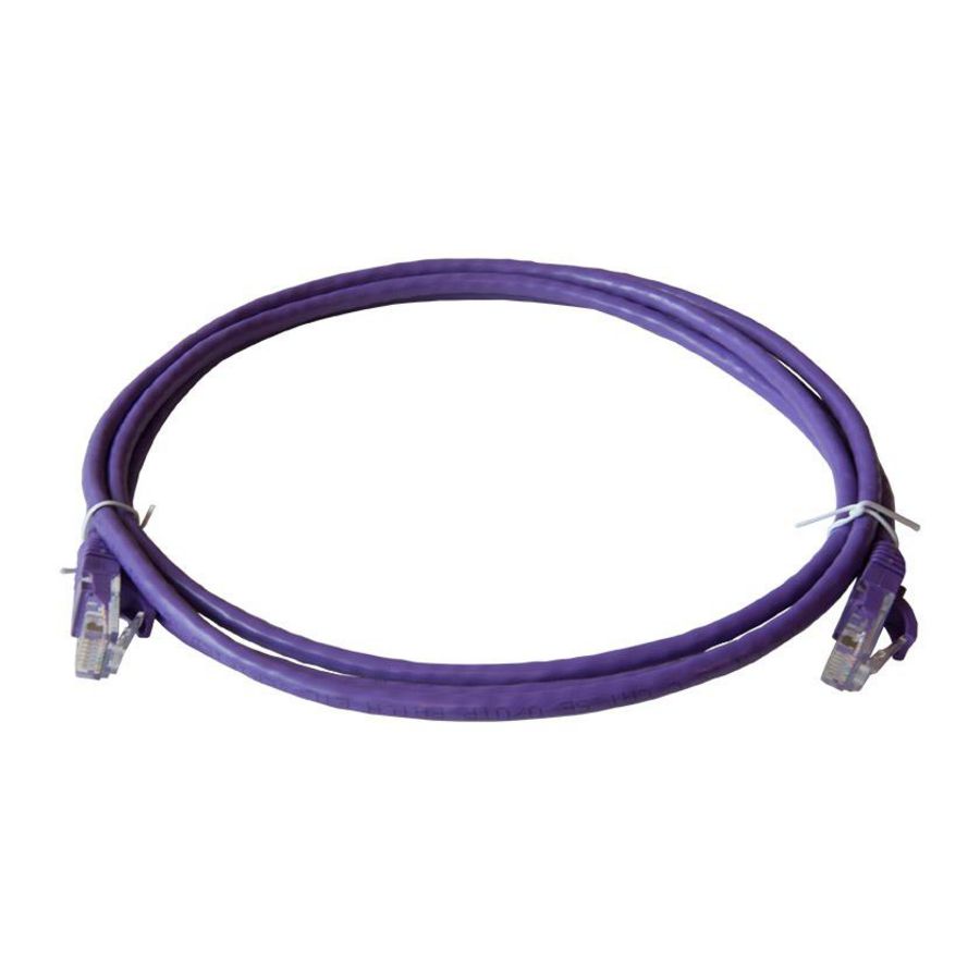 Patchkabel / netwerkkabel CAT5e UTP PVC molded paars 2.0meter