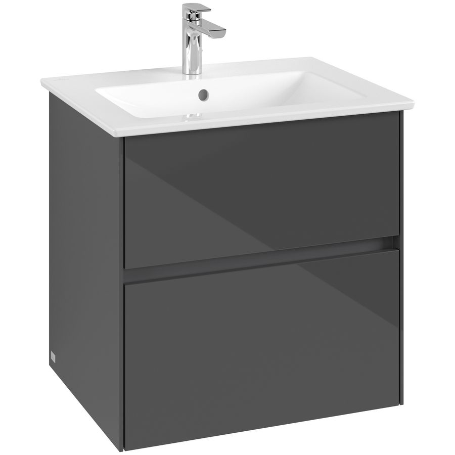 Wastafelonderkast Collaro 611x610x480mm Glossy Grey C14300FP