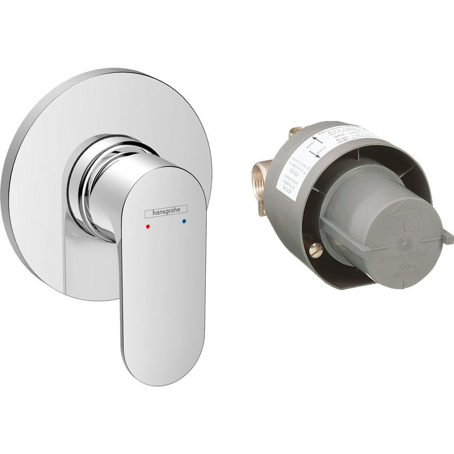 Rebris S 1-hendel douchekraanset inbouw chroom