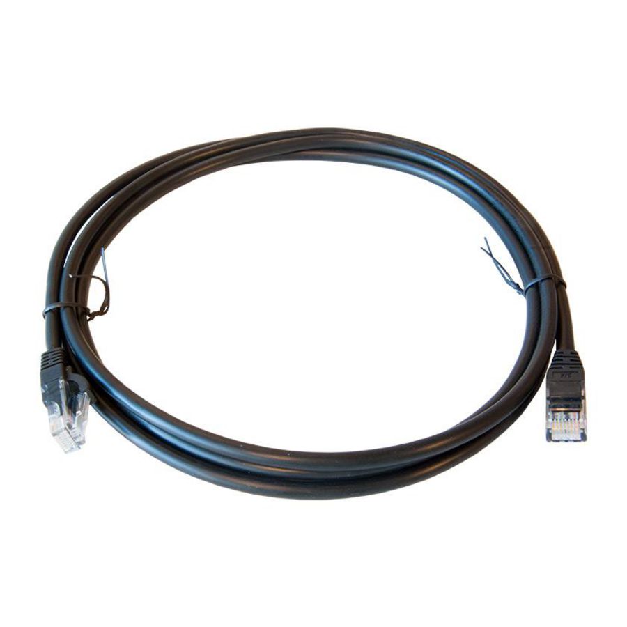 Patchkabel / netwerkkabel CAT5e UTP PVC molded zwart 2.0meter