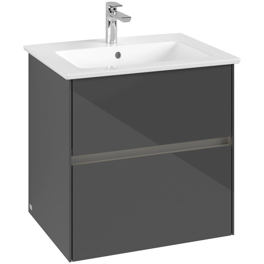 Wastafelonderkast Collaro 611x610x480mm Glossy Grey C143B0FP