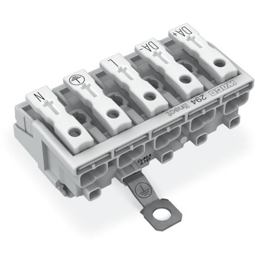 Kroonklem Drukknop extern Linect wit 294-8435 VVE=250