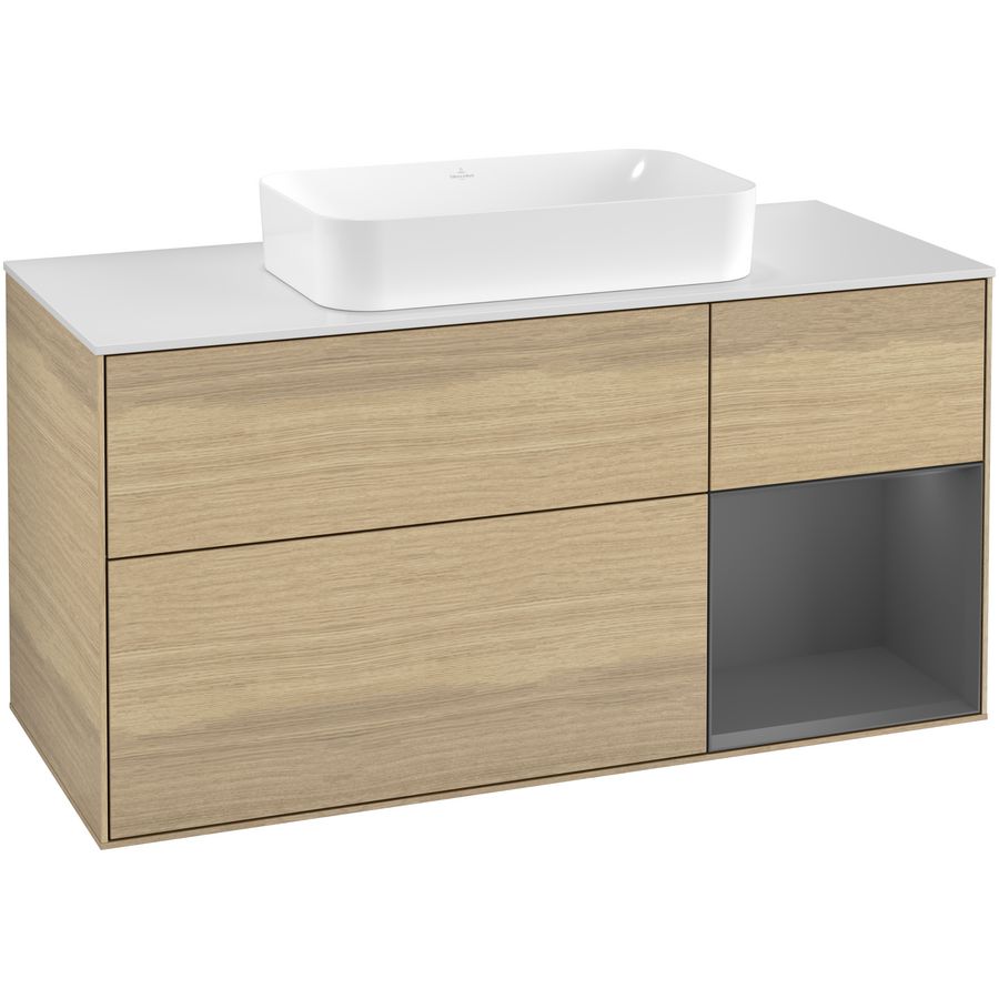 Wastafelonderkast Finion 1200x603x501mm Oak Veneer F301GKPC