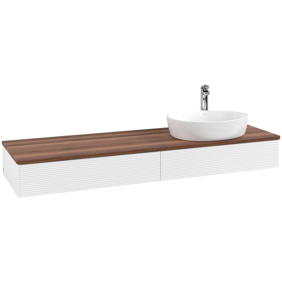 Wastafelonderkast Antao 1600x190x500mm White Matt Lacquer K16152MT