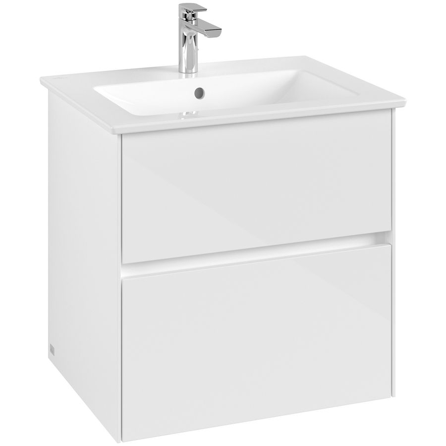 Wastafelonderkast Collaro 611x610x480mm Glossy White C14300DH