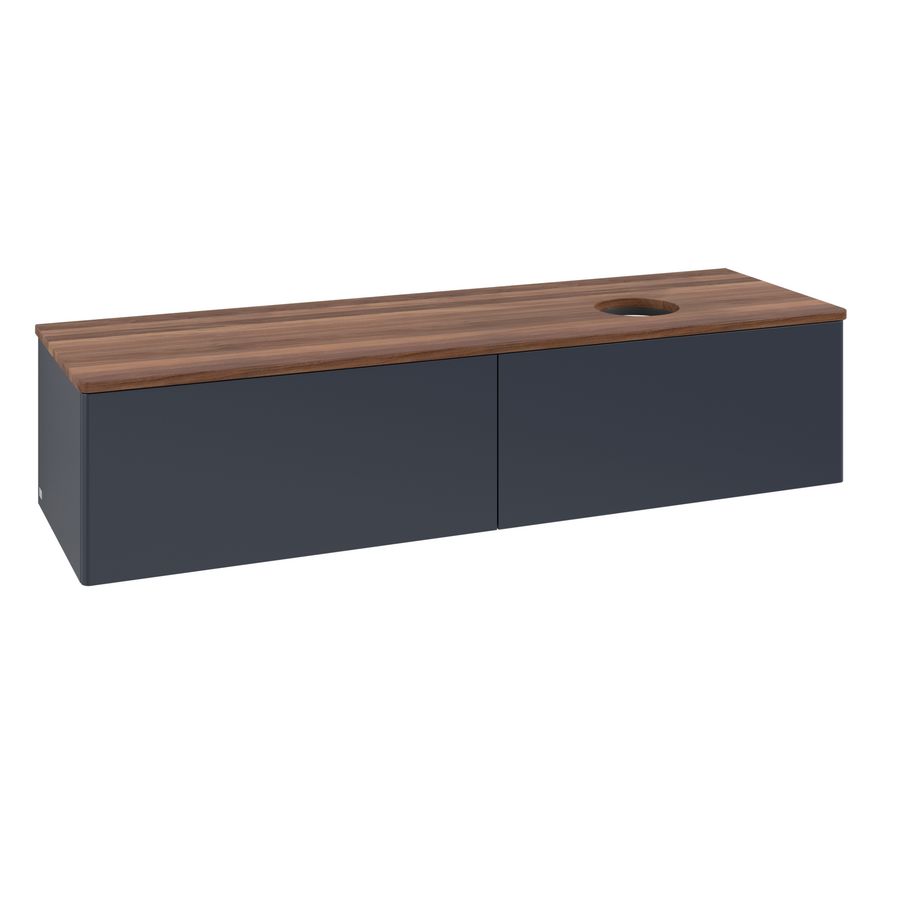 Wastafelonderkast Antao 1600x360x500mm Mid.Blue Matt Lacquer L38012HG