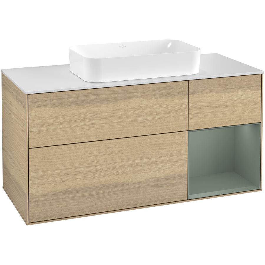Wastafelonderkast Finion 1200x603x501mm Oak Veneer F301GMPC
