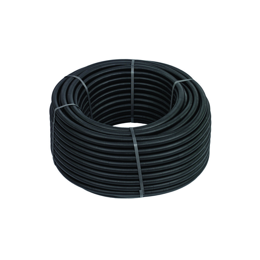 Rol a 100mtr. meerlagenbuis STANDARD alupex 16x2mm + mantelbuis zwart VVE=10