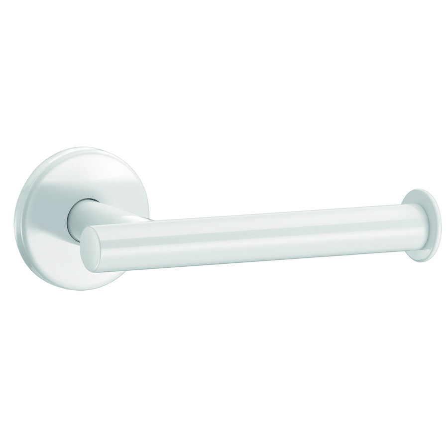 Toiletpapierhouder voor enkele rol RVS wit epoxy