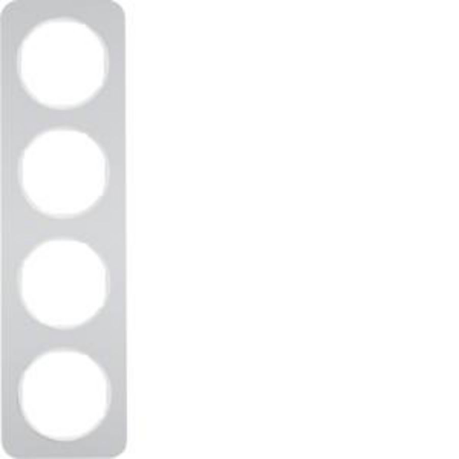 Afdekraam 4-v berker R.1 aluminium/polarwit