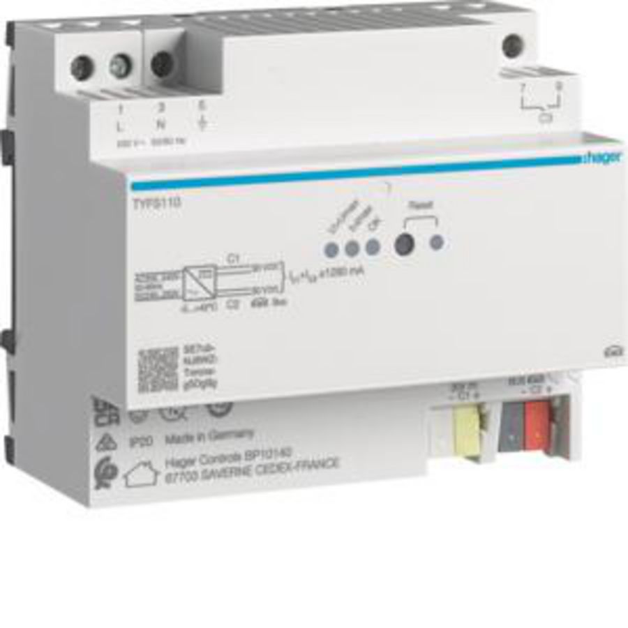 Voeding KNX met 2 uitgangen incl. 1 meldcontact 1280 mA