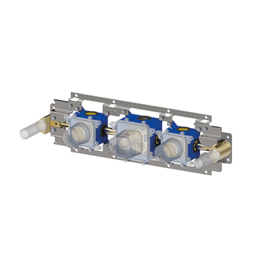 Inbouwdeel MDBOX-001 thermost. bad-/douchemengkraan 2 uitgangen (plaatsing horiontaal)