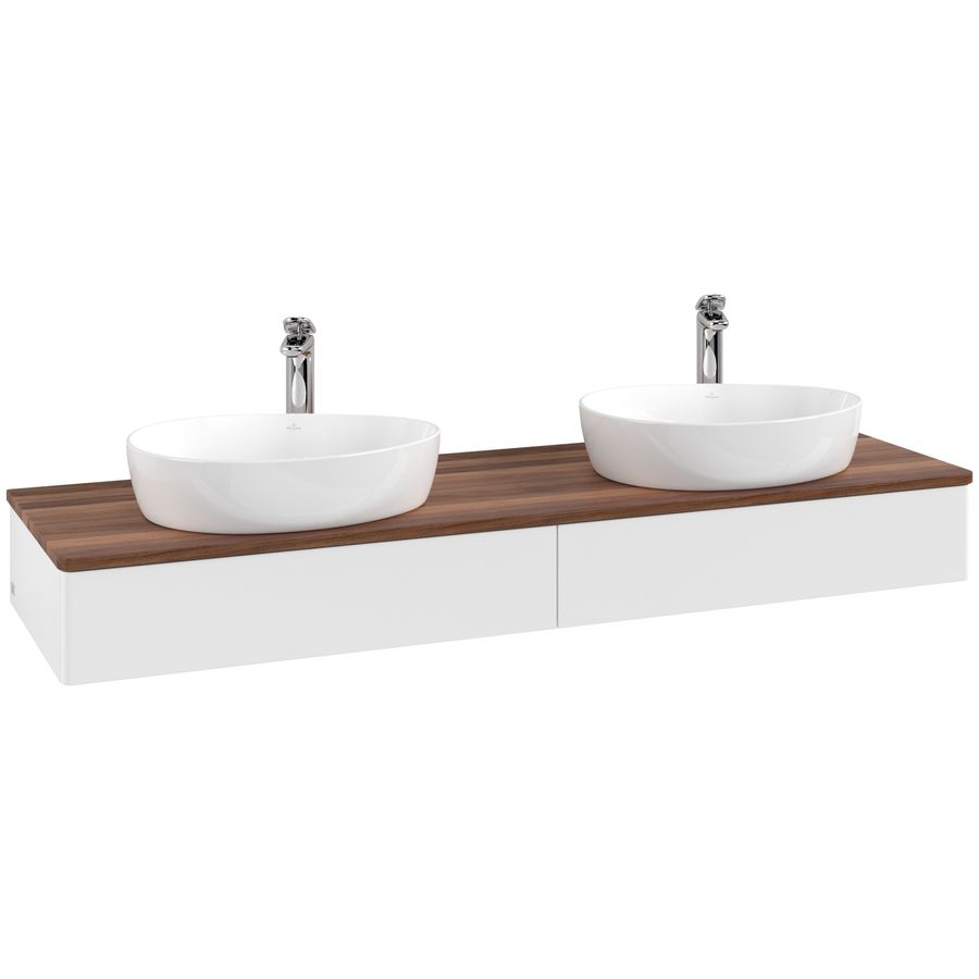 Wastafelonderkast Antao 1600x190x500mm White Matt Lacquer K17052MT
