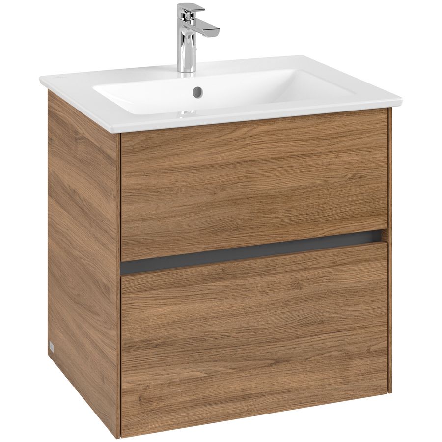 Wastafelonderkast Collaro 611x610x480mm Oak.Kans C14300RH