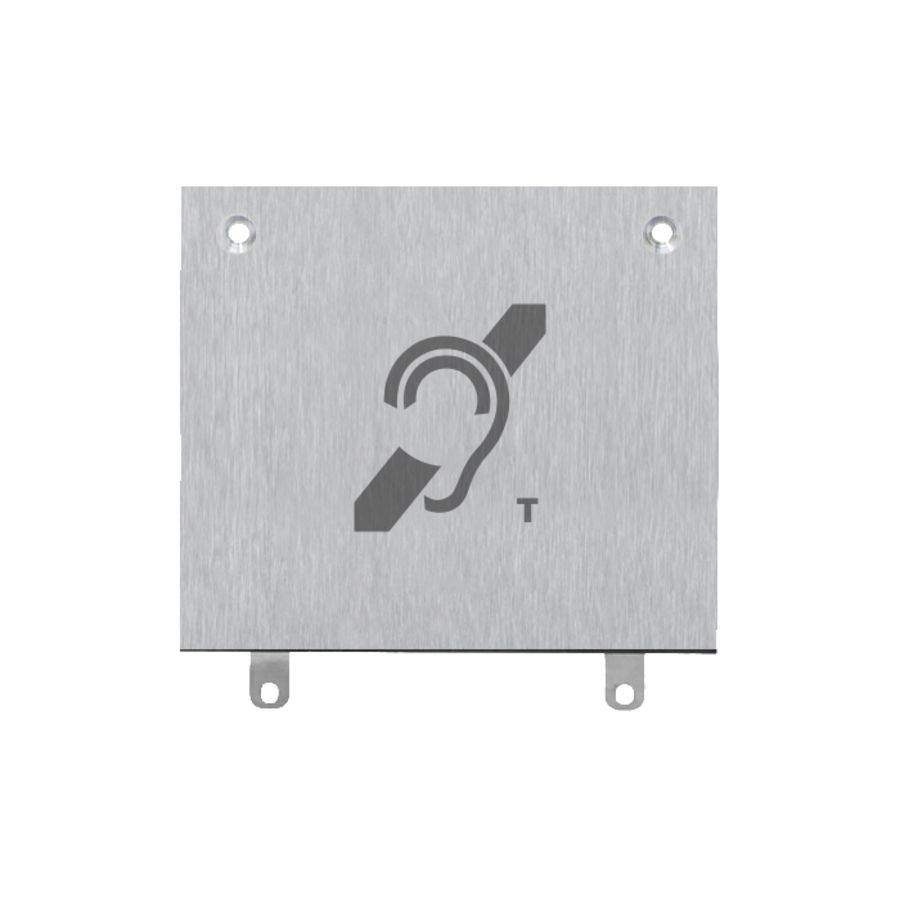Switch RVS T-coil module voor panelen met 1 rij knoppen