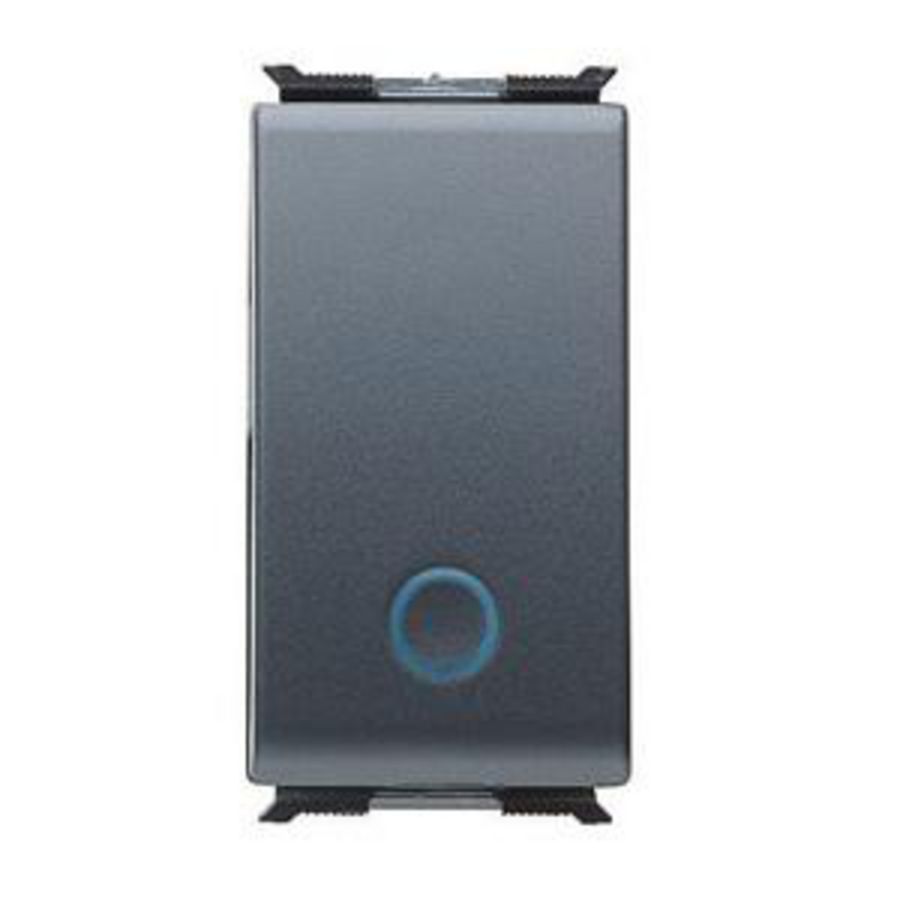 DRUKKNOP 2P 250 Vac-NO 16 A-ALGEMEEN-SYMBOOL: 0-1 MODULE-PLA