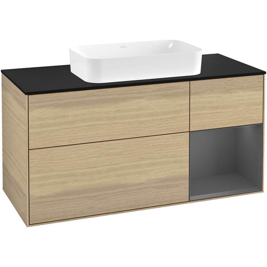 Wastafelonderkast Finion 1200x603x501mm Oak Veneer F302GKPC