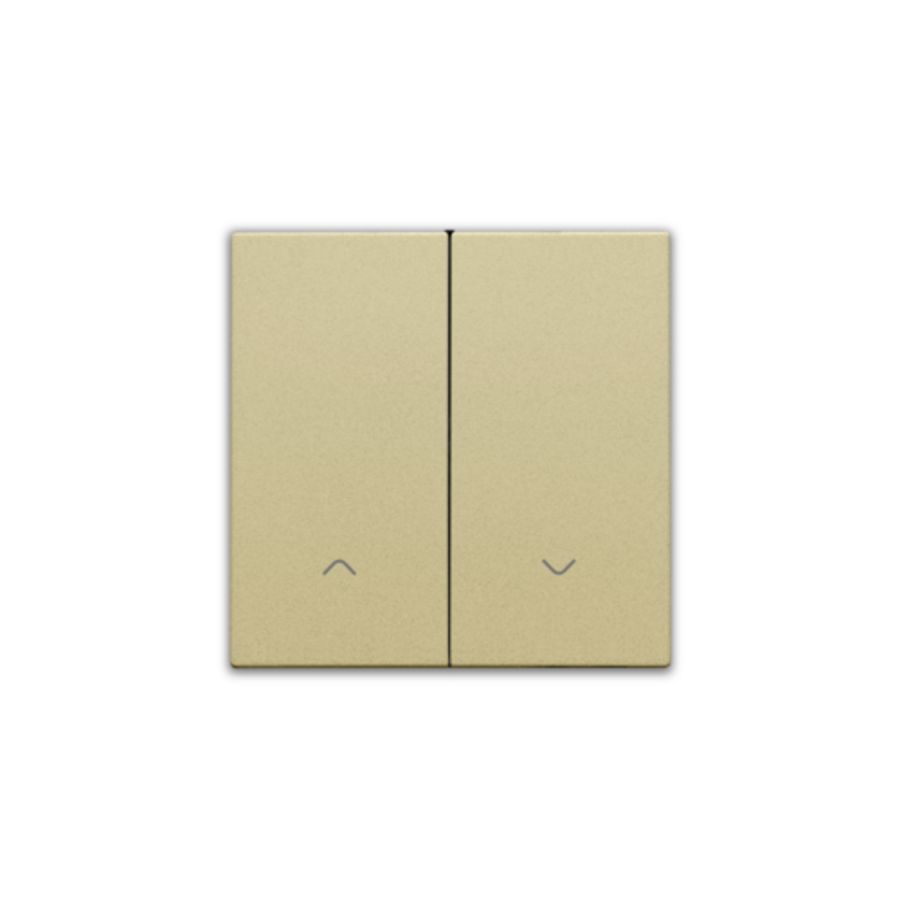 Afwerkingsset dubbele elektr. rolluikschakelaar gold coate