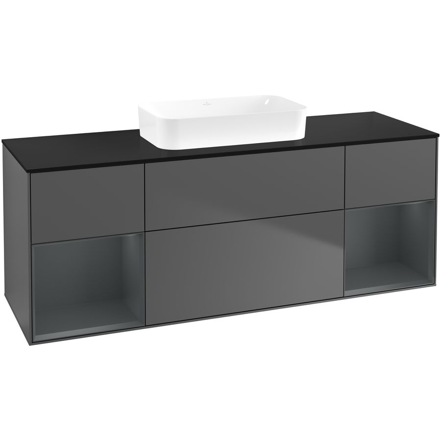 Wastafelonderkast Finion 1600x603x501mm Antr. Matt Lacquer F742HGGK