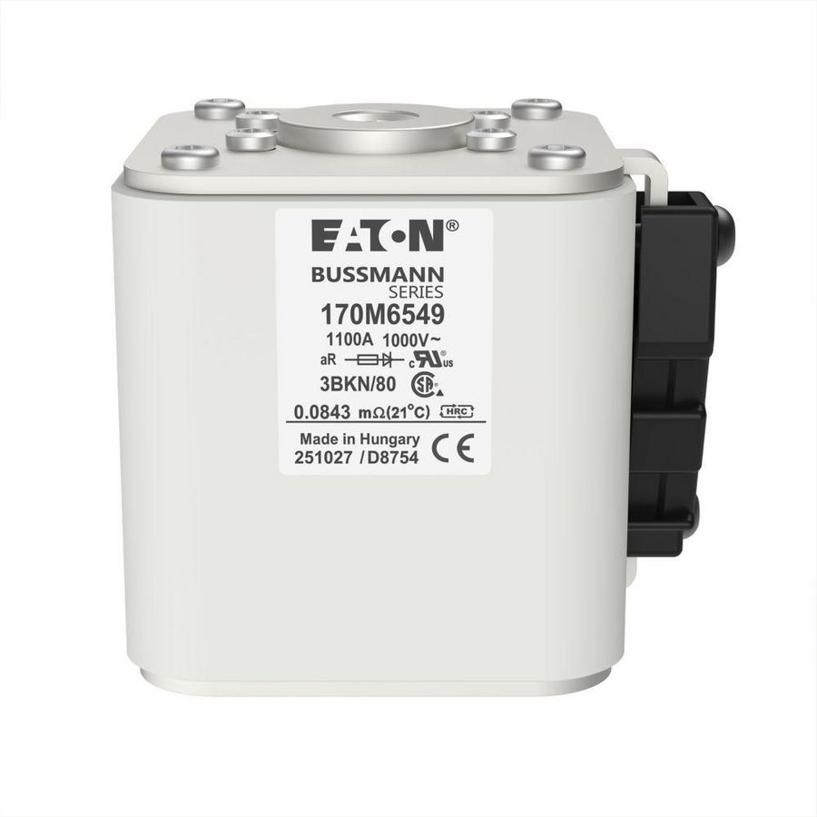 Zekering hoge snelheid 1100A AC 1000V 200kA size 3 aR IEC U