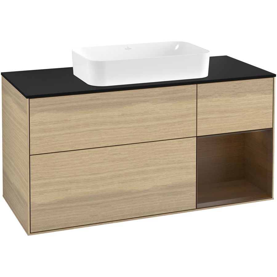 Wastafelonderkast Finion 1200x603x501mm Oak Veneer F302GNPC