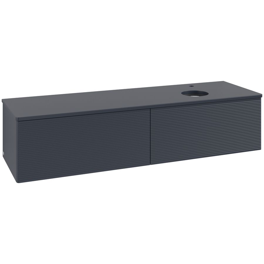Wastafelonderkast Antao 1600x360x500mm Mid.Blue Matt Lacquer L38150HG
