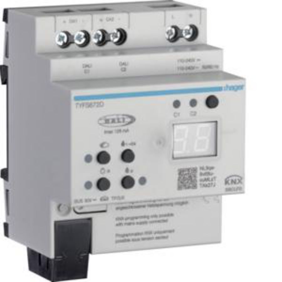 DALI/KNX-gateway Tunable White DALI2 2-voudig KNX Secure