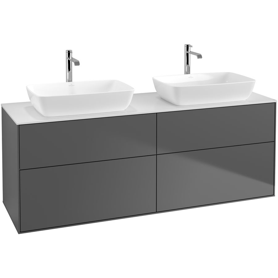 Wastafelonderkast Finion 1600x603x501mm Antr. Matt Lacquer F84100GK