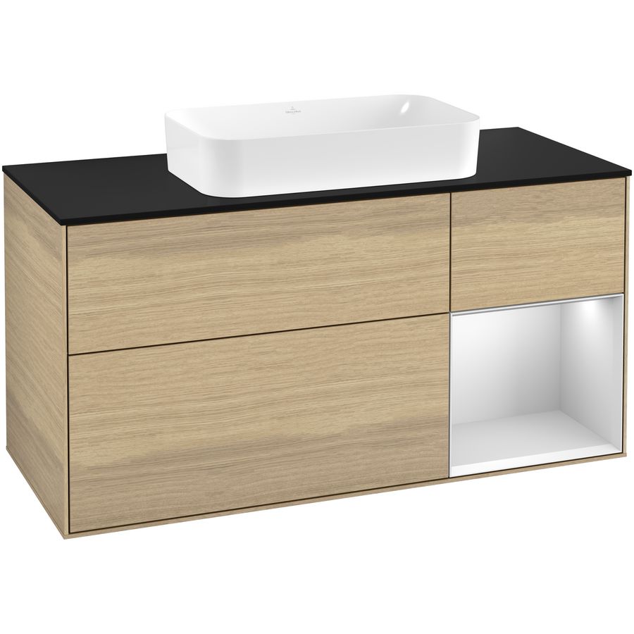 Wastafelonderkast Finion 1200x603x501mm Oak Veneer F302MTPC