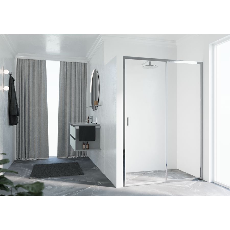 Schuifdeur LUN2PH RE 132-138cm chroom helder