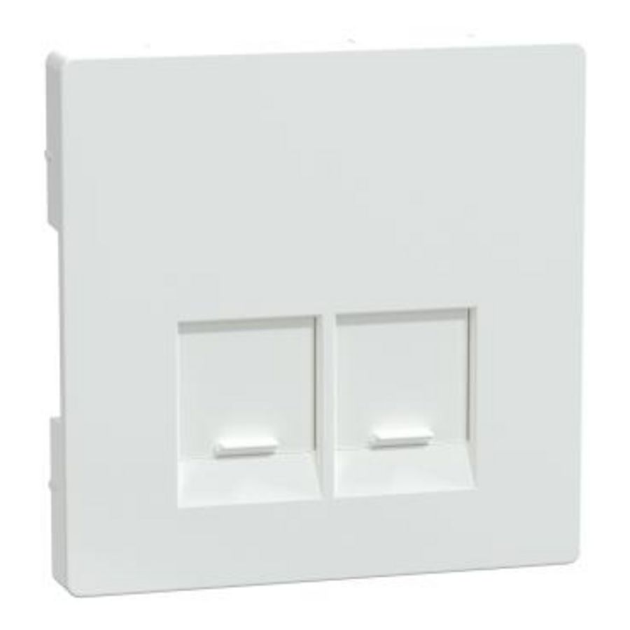 Centraalplaat RJ45 Actassi 2-voudig Lotuswit Systeem D