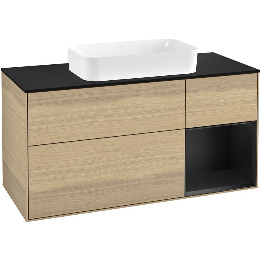Wastafelonderkast Finion 1200x603x501mm Oak Veneer F302PDPC