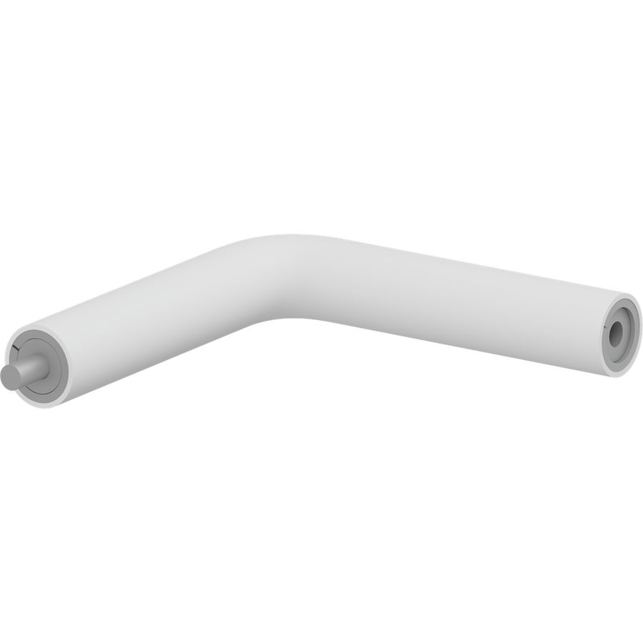 Hoekstuk buis 154x154mm verbingsd. (man/vrouw) wit