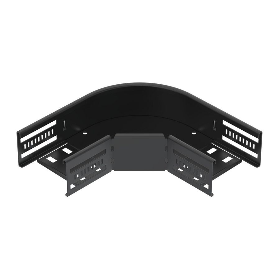 90gr. bend cable tray horizontal 60x100 Staal PES135-Polyest