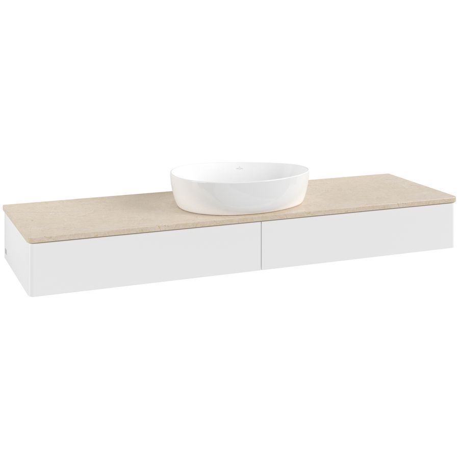 Wastafelonderkast Antao 1600x190x500mm White Matt Lacquer L14013MT
