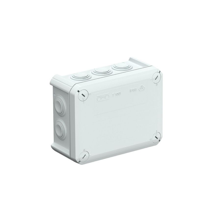 Kabeldoos T100 150x116x67mm polypropyleen lichtgrijs RAL7035