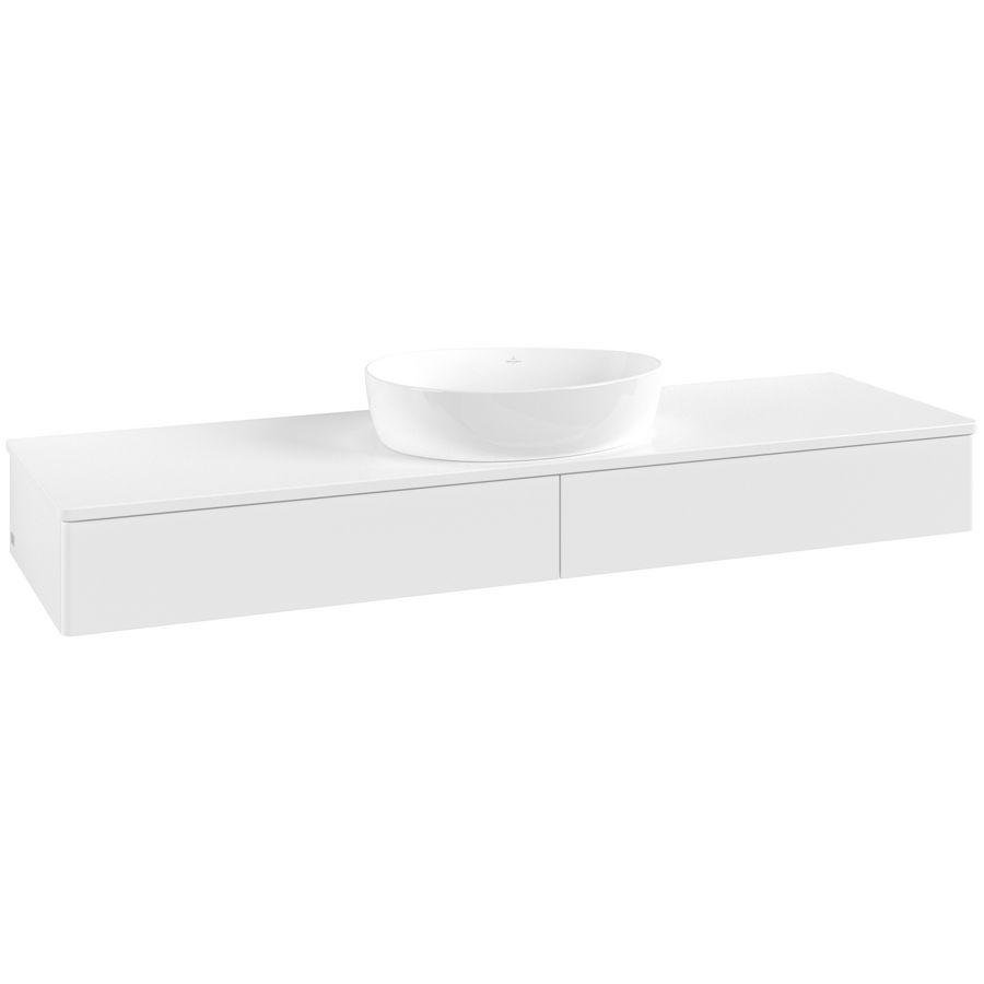 Wastafelonderkast Antao 1600x190x500mm White Matt Lacquer L14050MT