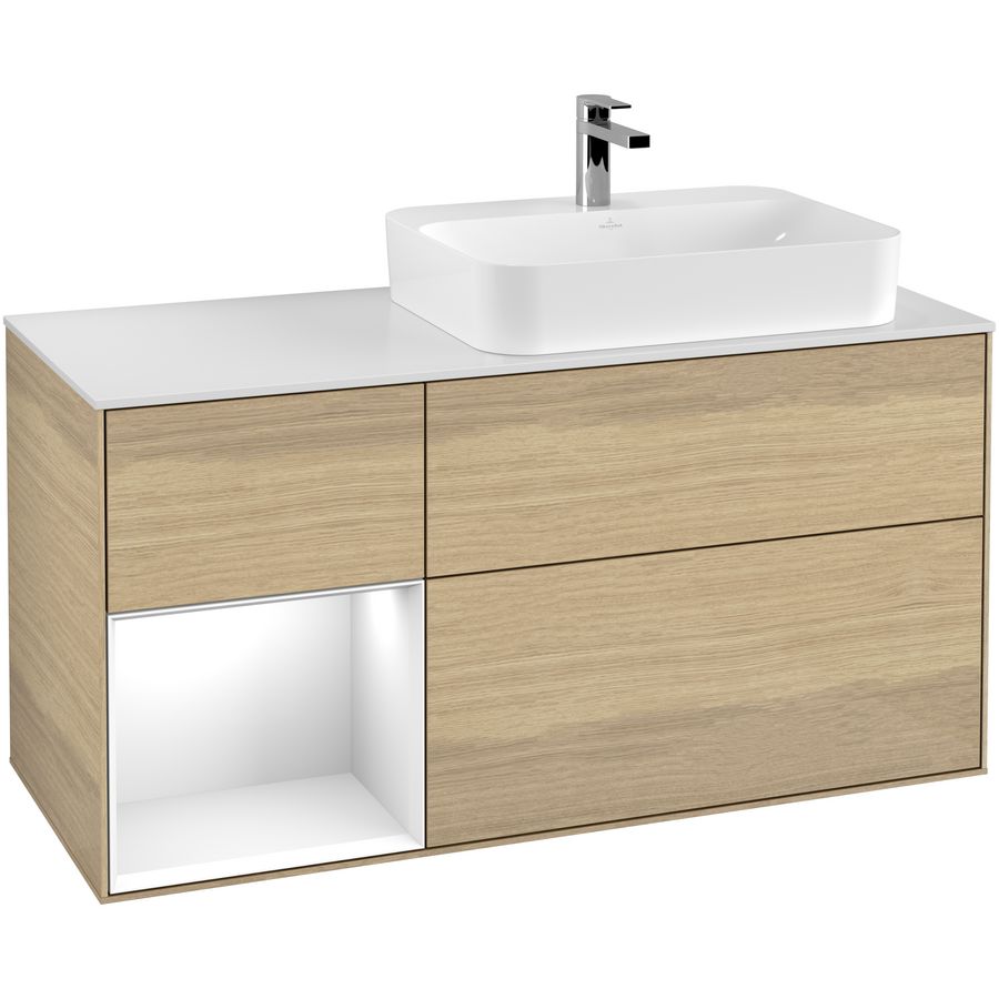 Wastafelonderkast Finion 1200x603x501mm Oak Veneer F391GFPC