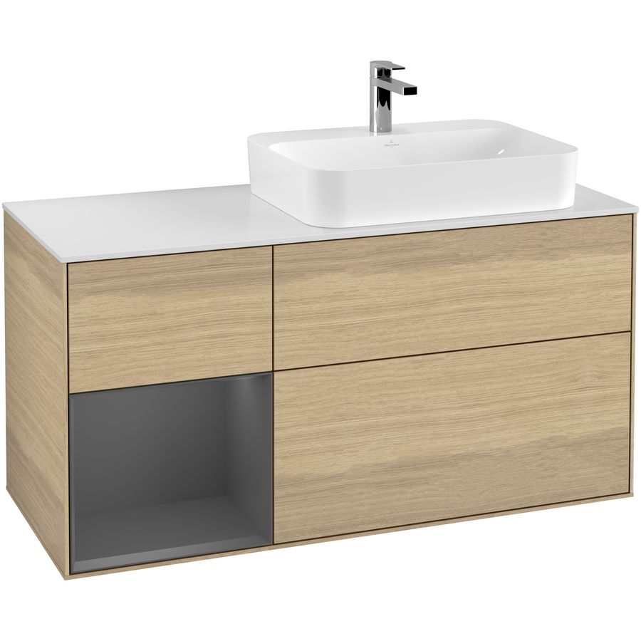 Wastafelonderkast Finion 1200x603x501mm Oak Veneer F391GKPC